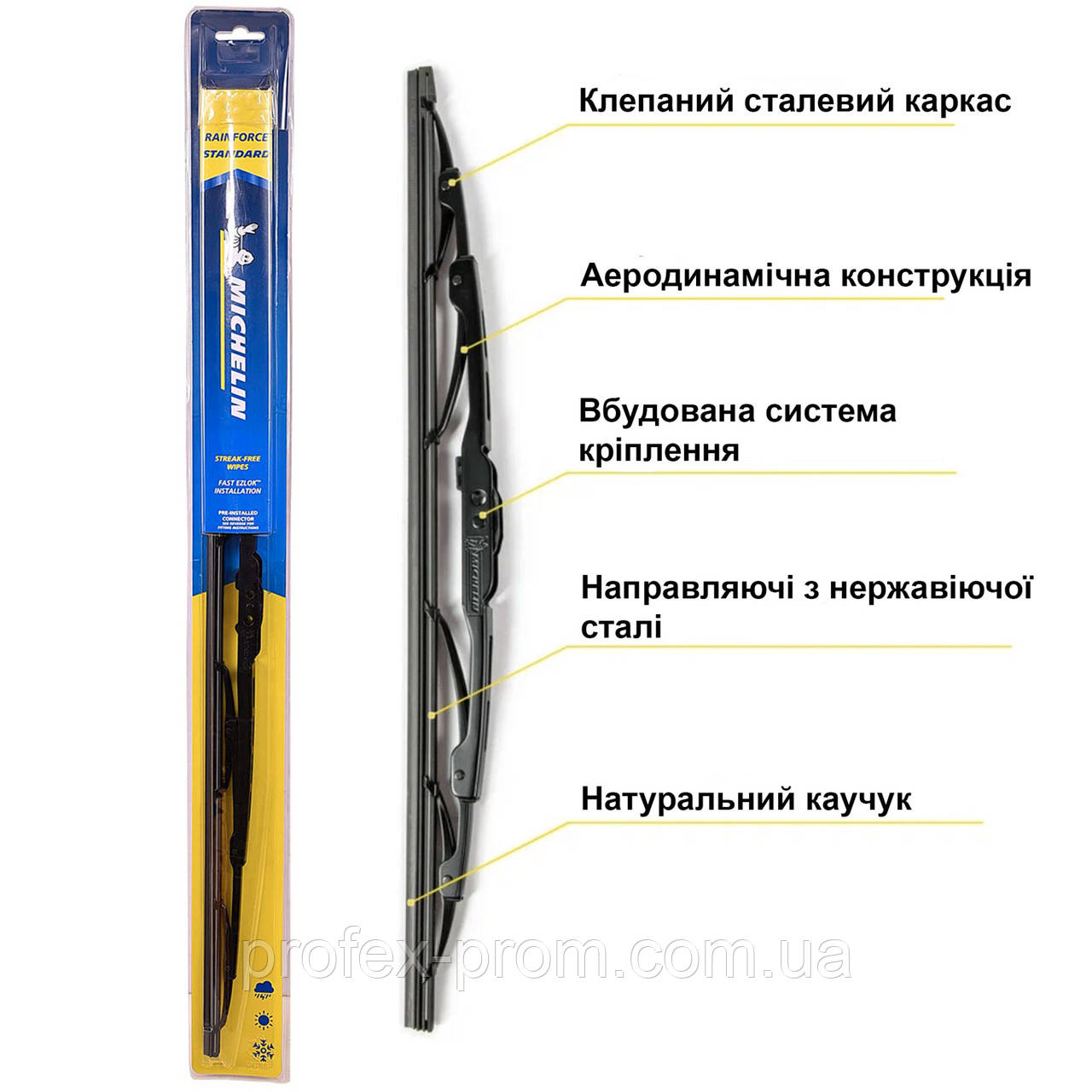 Щітка склоочисна Michelin Rainforce Traditional 14 дюймів (350мм) (W13914) (шт.)
