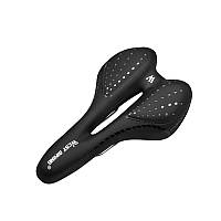 Велосипедное седло West Biking YP0801086 Black с отверстием вентиляцией мягкое спортивное kr