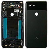 Задня кришка Google Pixel 3A (чорна оригінал Китай зі склом камери)