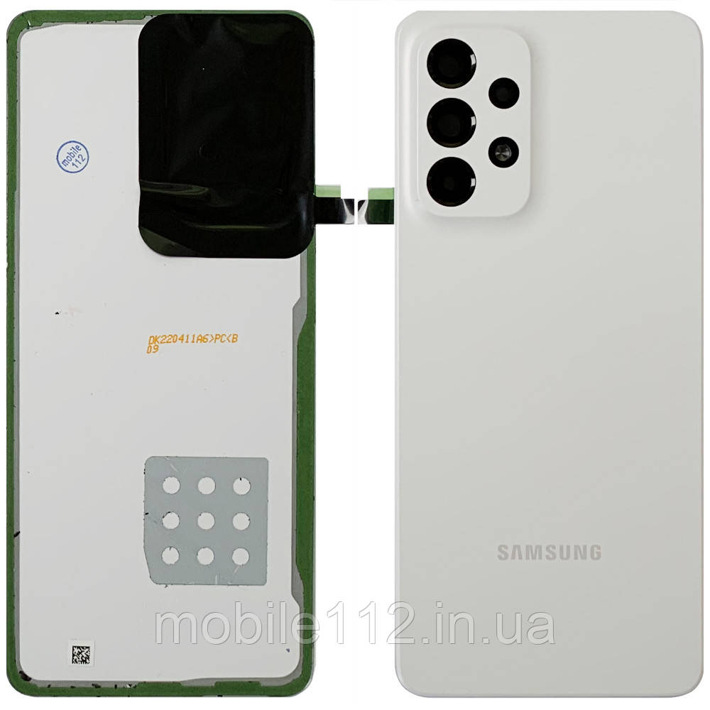 Задня кришка Samsung Galaxy A33 5G A336B (біла оригінал Китай зі склом камери), фото 1
