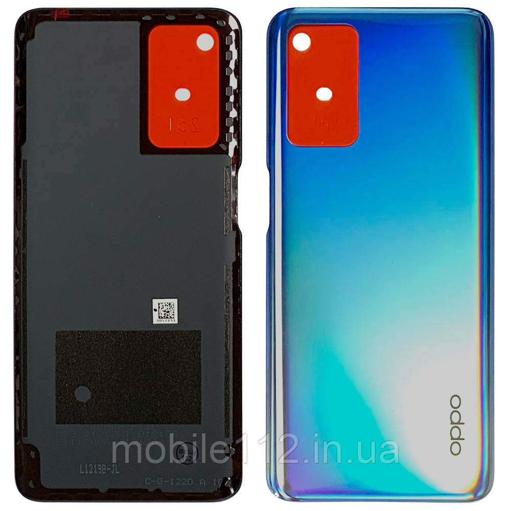 Задня кришка Oppo A55 4G CPH2325, A55 5G PEMM00 синя, Rainbow Blue оріг 4G