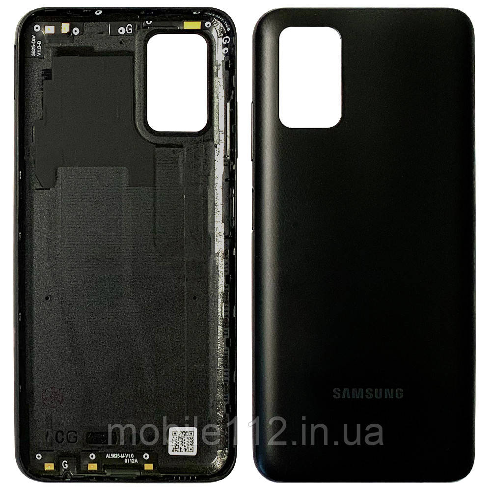Задня кришка Samsung Galaxy A03s A037F (чорна оригінал Китай), фото 1