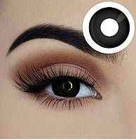 Кольорові чорні лінзи лялькові очі, чорні лінзи з вирізом під зіниці + контейнер в подарунок