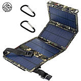 Сонячна панель портативна  Monocrystal 10 Вт (Хакі) переносна сонячна зарядка, фото 5