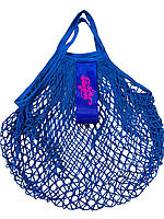 Брендована авоська плетена синього кольору