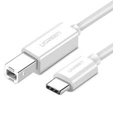 Кабель для принтера або сканера UGREEN US241 USB-C to USB 2.0 Print Cable 1.5m White 40417