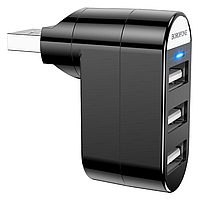 Мультипортовой адаптер Borofone USB splitter DH3 на 3 порта black usb разветвитель - концентратор