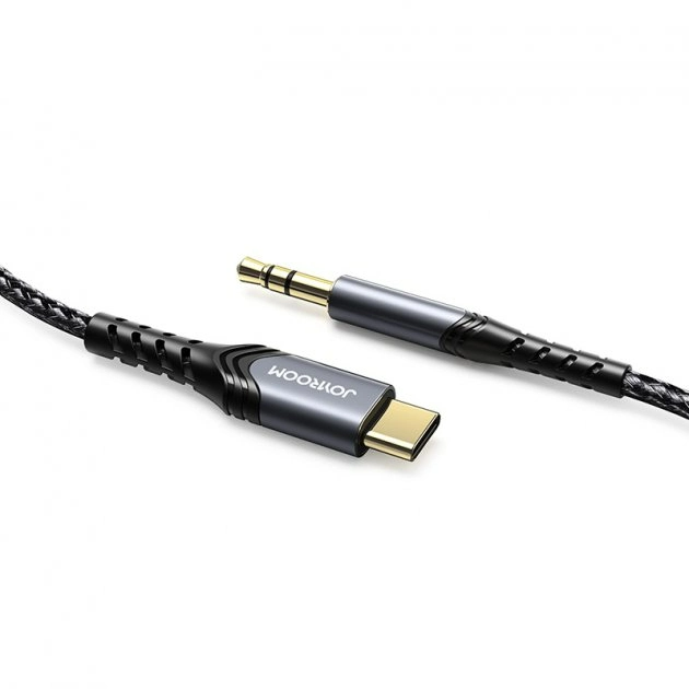 Аудіо кабель Joyroom Type-C/AUX 3,5mm 1m  black