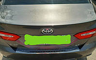 Накладка на задний бампер Toyota Camry-70 загиб,нерж