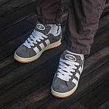 Замшеві кросівки Adidas Campus Grey/White, фото 8