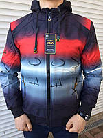 Мужская молодежная куртка-трансформер двухсторонняя с капюшоном сьемным демисезонная