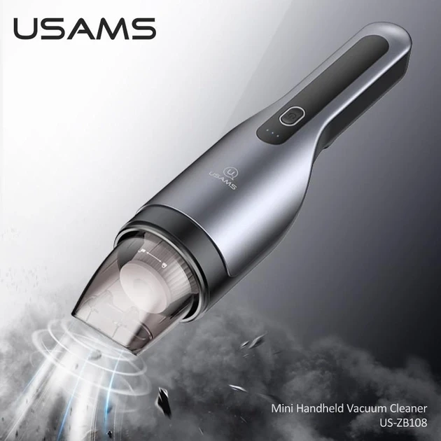 Автомобільний пилосос USAMS Mini Handheld Vacuum Cleaner US-ZB108 80W, 120ml, 5500P