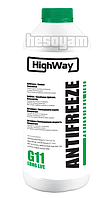 Антифриз концентрат зеленый HighWay Antifreeze -52 / G11 (1,5л) HIGHWAY 10024