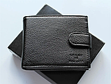 Чоловічий подарунковий набір Tommy годинник, шкіряний ремінь і гаманець black/silver, фото 8