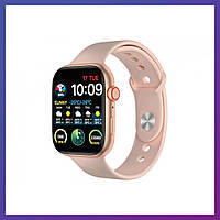 Смарт часы Фитнес браслет трэккер I8 Pro Max пульсометром тонометром розовые + Подарок