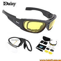 Тактичні балістичні окуляри з діоптріями Daisy C6 для військових ЗСУ стрільби страйкбола поляризаційні зі змінними лінзами