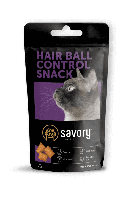 Хрустящие лакомства Savory Snack Подушечки для поощрения кошек, контроль шерстяных шариков, 60 г