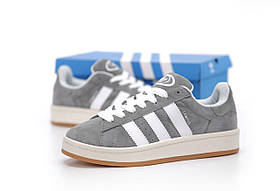 Замшеві кросівки Adidas Campus Grey/White