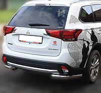 Защита заднего бампера Углы d60 на Mitsubishi Outlander (c 2012 --)защита на Митсубиси Аутлендер