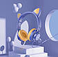 Навушники Hoco дротові Mini-Jack Cat Ear W36 Blue/Pink, фото 10