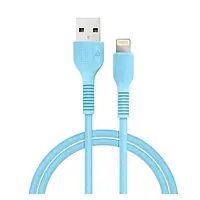 Дата-кабель Acclab AL-CBCOLOR-L1BL USB-A (тато) - Lightning (тато) 1.2m Blue (1283126518188)