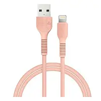 Дата-кабель Acclab AL-CBCOLOR-L1PH USB-A (тато) - Lightning (тато) 1.2m Peach (1283126518201)