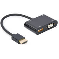 Переходник Cablexpert HDMI to HDMI\/VGA+audio 3.5mm (A-HDMIM-HDMIFVGAF-01)