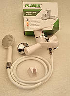 Змішувач для ванни PLAMIX VEGA-009 WHITE білого кольору із термопластику