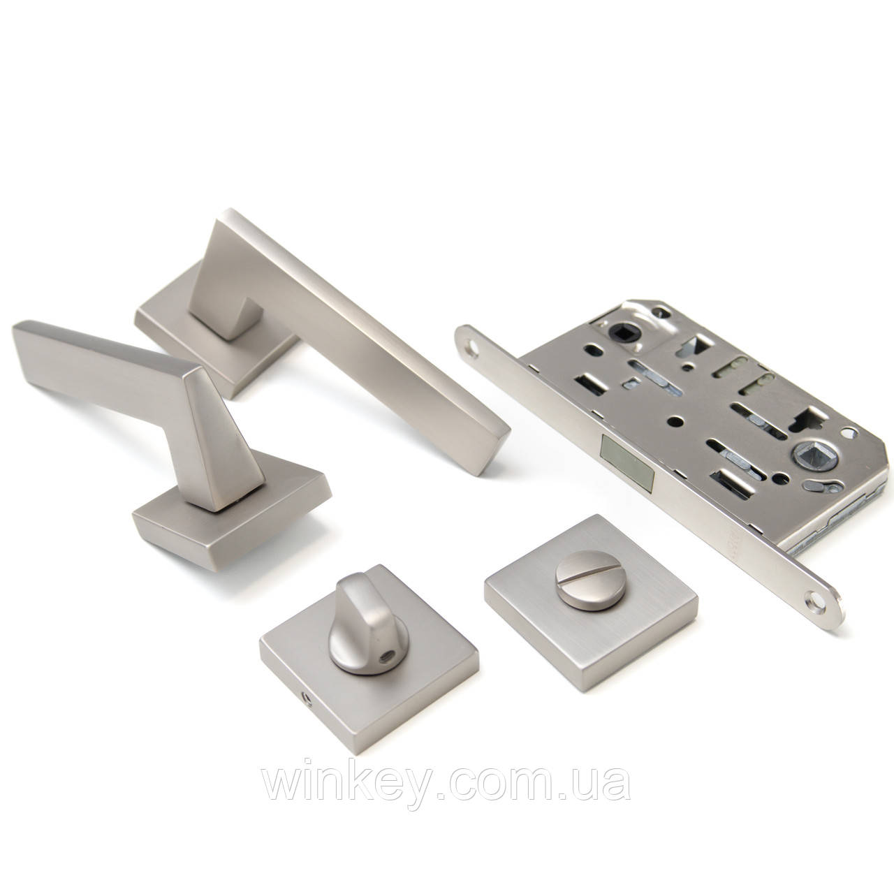 Ручка міжкімнатна комплект TRION FRESCO 49 MSN, фото 1