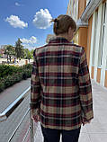 Жіноче коротке пальто сукно клітинка, фото 2