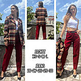 Жіноче коротке пальто сукно клітинка, фото 4