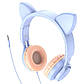 Навушники Hoco дротові Mini-Jack Cat Ear W36 Blue/Pink, фото 8