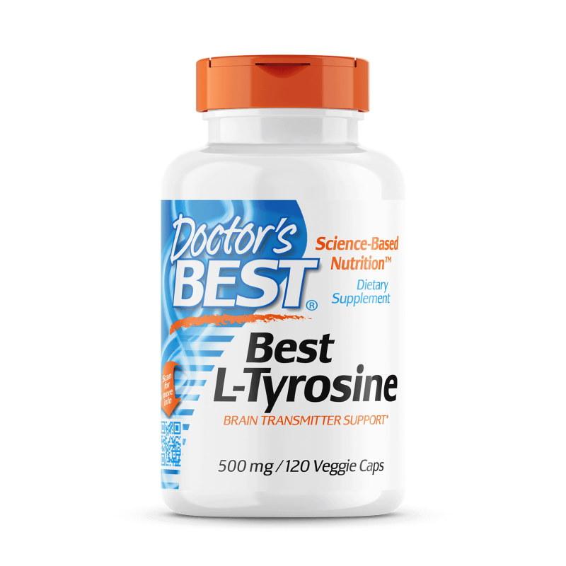 Амінокислота Doctor's Best L-Tyrosine 500 mg, 120 капсул EXP