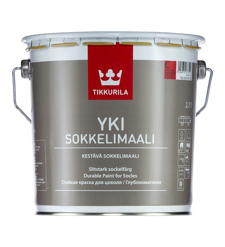 Tikkurila Yki Sokkelimaali - глубокоматовая стойкая краска для цоколя (База А), 2.7 л - фото 5 - id-p1745840506