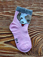 Хлопковые носки в сетку 21-26 размер розовый