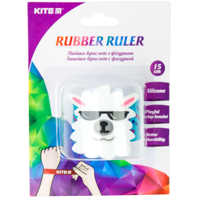 Лінійка-браслет 15смз фігуркою бірюзова Kite K20-018-2, фото 1