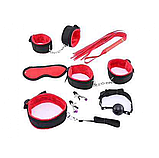 Набір для БДСМ, фетиш комплект із 7 речей для БДСМ, інтимні іграшки для садо-мазо ігор, фото 3