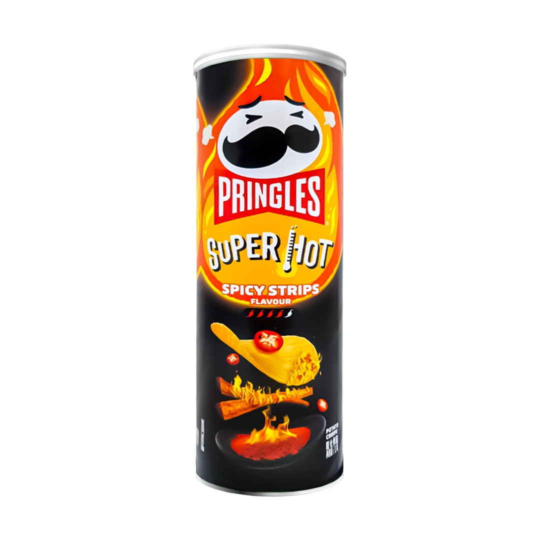 Чіпси Pringles Super Hot Spicy Strips 110g
