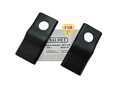 Ніж роторної косарки (вигнутий) Balmet, 104х49х4 d21