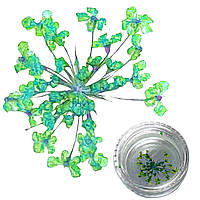 Декор для нігтів Сухоцвіти зелений