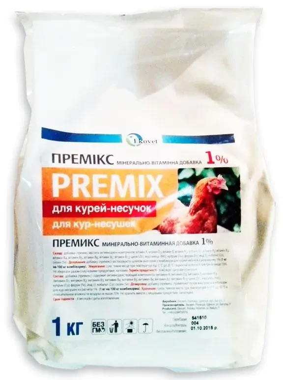 Премікс Ековет для курей несучок, 1 кг, Ековет, фото 1