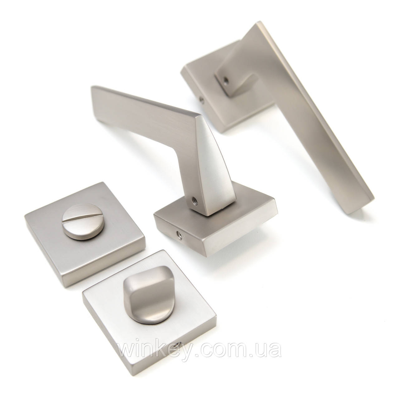 Ручка міжкімнатна TRION GRECO з накладками WS 49 AL-AL MSN, фото 1