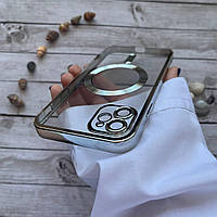 Чехол MagSafe на iPhone 11 / Силиконовый для Айфон 11 Silver Metallic
