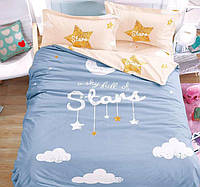 Комплект постельного белья подростковый детское «Золотые звёзды» Сатин 150*220 см