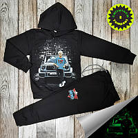 Зріст 140 Весняний дитячий спортивний костюм світиться Влад А4 ПАПІР на хлопчика Комплект з худі для дітей