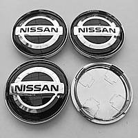 Ковпачки в диски Nissan 58*63 мм чорні