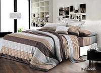 Комплект постельного белья в кроватку с полосками Риальто Ранфорс 150*100 см Бежевый, Коричневый цвет