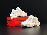Чоловічі кросівки Nike M2K Tekno білі шкіряні осінь весна спортивні найк м2к текно повсякденні, фото 3