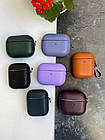 Чохол для навушників Leather Case AirPods Dark Cherry, фото 3