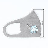 Захисна маска Pitta Black Pitta Grey Hippo PC-G, розмір: дитячий, сіра, фото 2